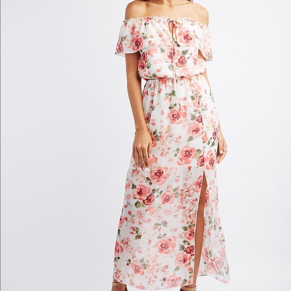 Shoulder Floral Maxi Dress | Poshmark